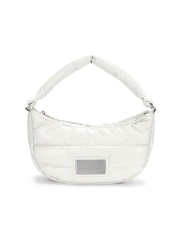 Faux Leather Half Moon Middle Padding Bag - Matin Kim - Modalova