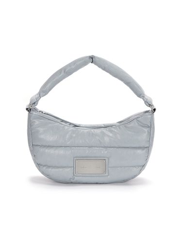 Faux Leather Half Moon Middle Padding Bag_Sky - Matin Kim - Modalova