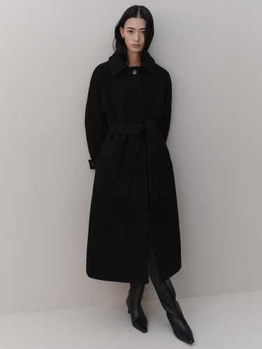 Raglan Sleeves Long Coat - Black - ARCHAIC - Modalova