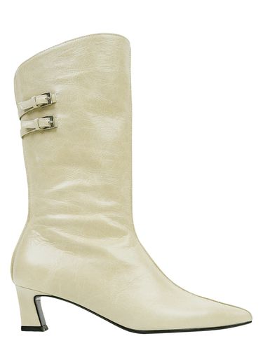 Back Strap Western Boots_Beige - CERRIC - Modalova