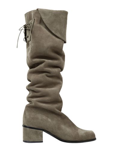 Suede Fold Long Boots_Brown - CERRIC - Modalova