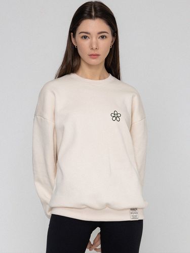 Line Flower Dot Embroidery Sweatshirt - GRAVER - Modalova