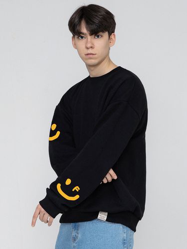 Multi Smile Drawing Sweatshirt - Black - GRAVER - Modalova