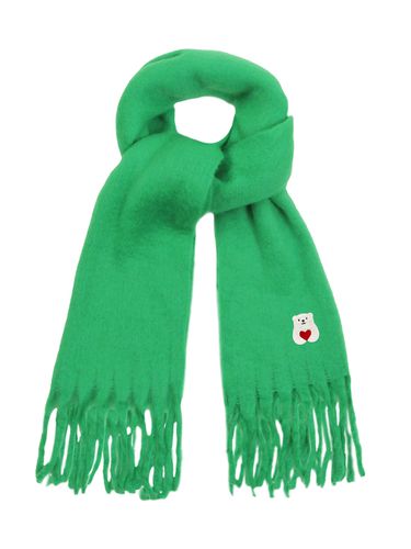 Polar Embroidery Bold Scarf - Green - GRAVER - Modalova