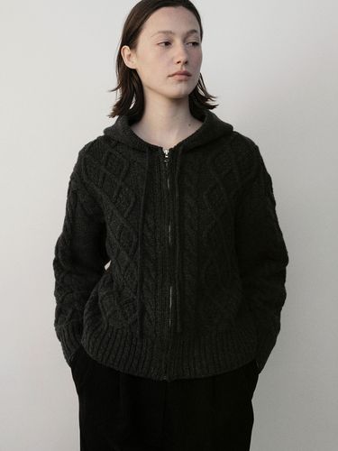 Picco Knitted Hoodie_Charcoal - LeniL - Modalova