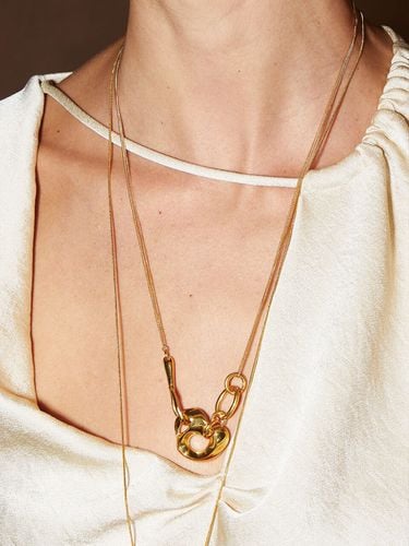 Lart N Necklace_Gold - AHNI - Modalova