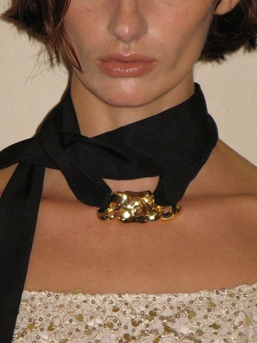 Lart Scarf N Necklace_Black - AHNI - Modalova