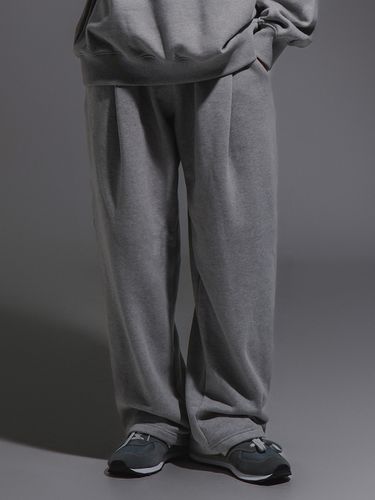 Deep Tuck Wide Sweatpants_Grey - CAMELWORK - Modalova