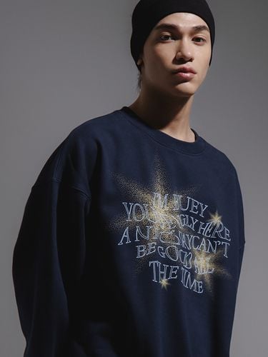 Rub Word Sweatshirt_Navy - CAMELWORK - Modalova