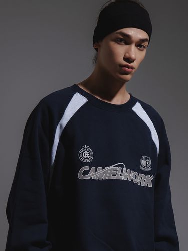 Racing Raglan Sweatshirt_Navy - CAMELWORK - Modalova