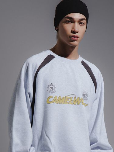 Racing Raglan Sweatshirt_Ash Gray - CAMELWORK - Modalova