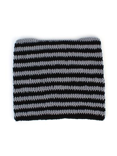 Horn Striped Beanie - Gray - Universal chemistry - Modalova