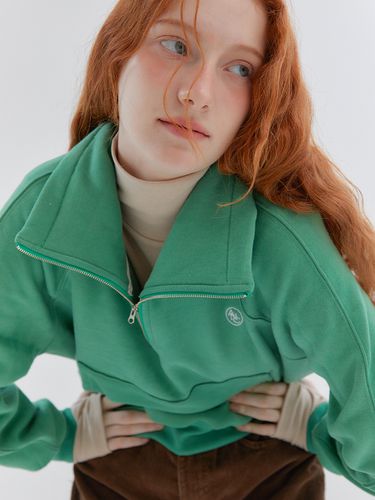 Half Zip Up Sweatshirt_Green - ANOETIC - Modalova