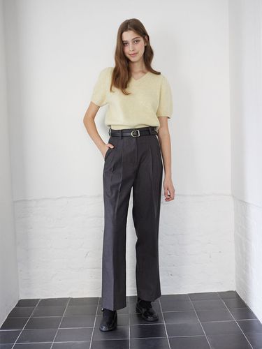 Wool Pin-Tuck Pants [ 2 Color ] - chat de lama - Modalova