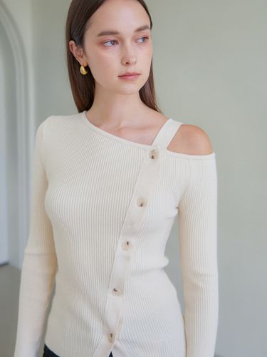 Button Strap Wool Knit Sweater - VEM.VER - Modalova