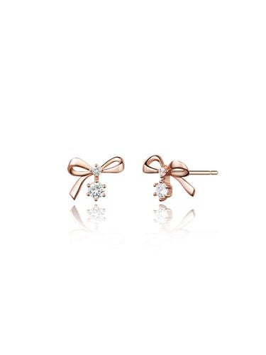 K Ribbon Cubic Earring - STONEHENgE - Modalova