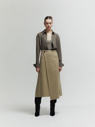 Double Face Wool Wrap Skirt - Beige - L’H.A.S - Modalova