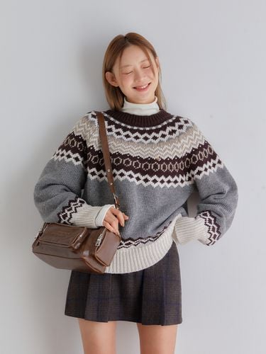 Nordic Pullover Knit_Grey - ANOETIC - Modalova