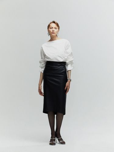 High-Rised Faux Leather Midi Skirt - L’H.A.S - Modalova