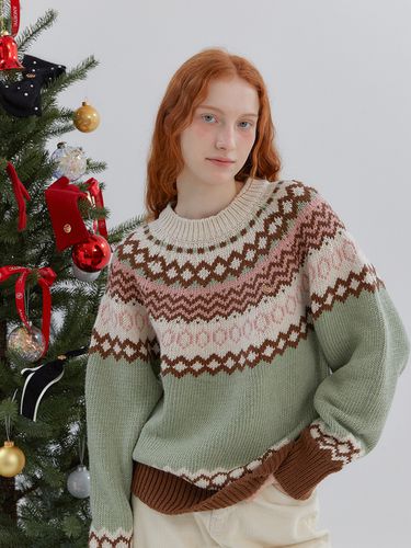 Nordic Pullover Knit_Mint - ANOETIC - Modalova