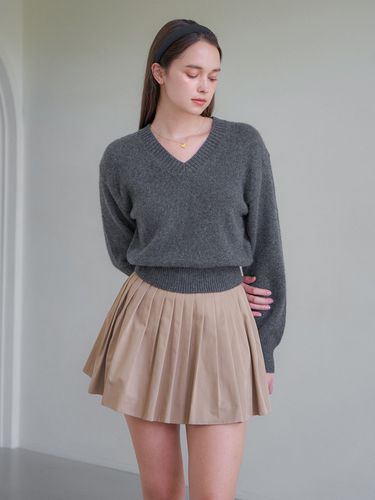 Mini Pleated Skirt _ Beige - VEM.VER - Modalova