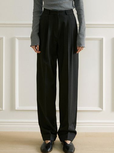 Semi Roll-Up Pants_Black - ourcomos - Modalova