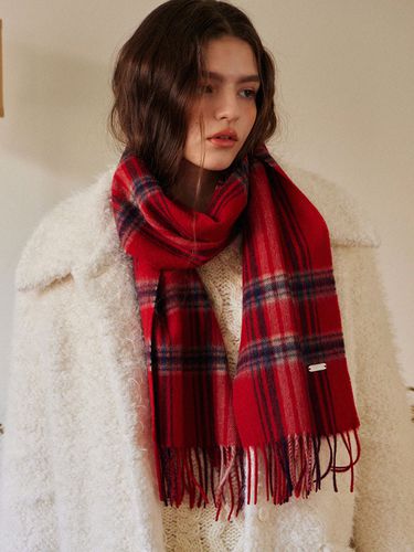 Holiday Check Scarf_Red - HAINT - Modalova