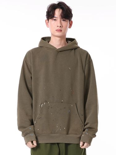 Hand Painting Washing Oversized Hoodie_Charcoal - THAT`S IT - Modalova