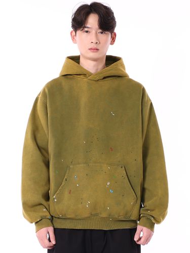 Hand Painting Washing Oversized Hoodie_Khaki - THAT`S IT - Modalova