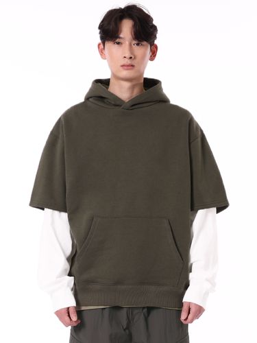 Layered Oversized Hoodie_Charcoal - THAT`S IT - Modalova