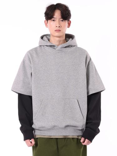 Layered Oversized Hoodie_Grey - THAT`S IT - Modalova