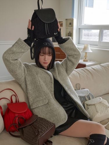 Knit Backpack_Black - HHIPS - Modalova