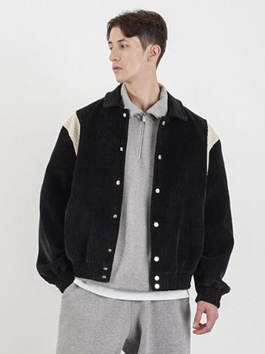 Cropped Corduroy Varsity Jacket _ - LIEU HOMME - Modalova