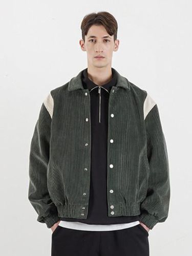 Cropped Corduroy Varsity Jacket _ - LIEU HOMME - Modalova