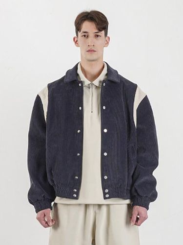 Cropped Corduroy Varsity Jacket _ - LIEU HOMME - Modalova