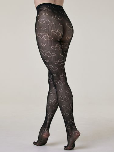 Heart Mesh Stockings - HUGDAY - Modalova