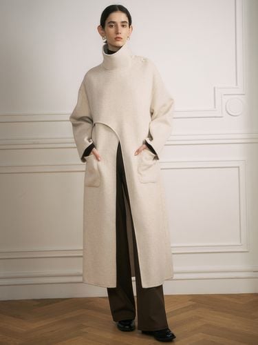 Double Sided Tweed Wool Coat - yyiam - Modalova