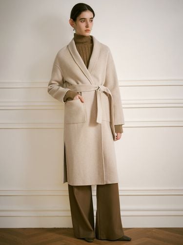 Woolen Long Coat - yyiam - Modalova