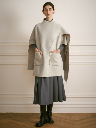 Scarf Shawl Woolen Coat - yyiam - Modalova