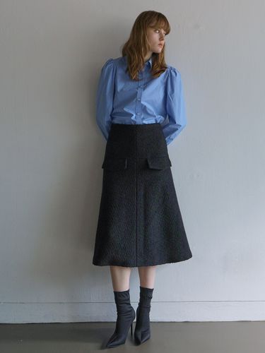 A Line Boucle Skirt _ Black - PAUL&ALICE - Modalova