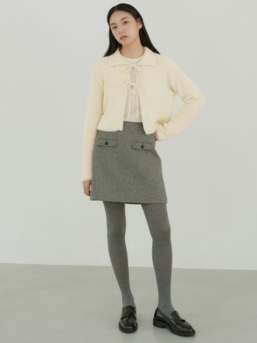 Mini Check Pocket Skirt _ Gray - octette - Modalova