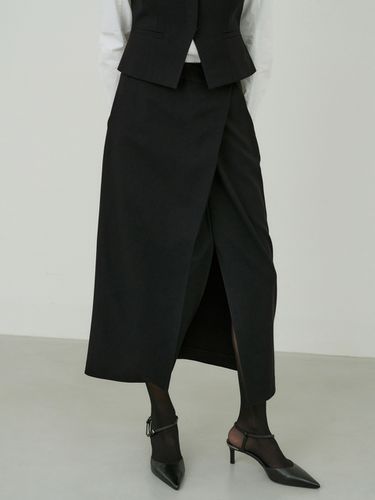 Long-wrap Slit Wool Skirt _ 2 Colors - octette - Modalova