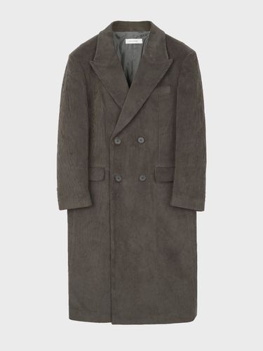 Double-Breasted Corduroy Long Coat _ - LIEU HOMME - Modalova