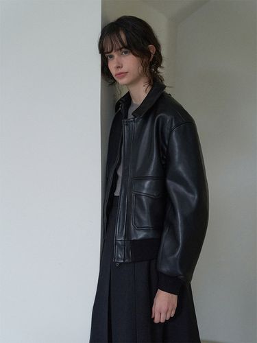 Faux Leather Blouson - URAGO - Modalova