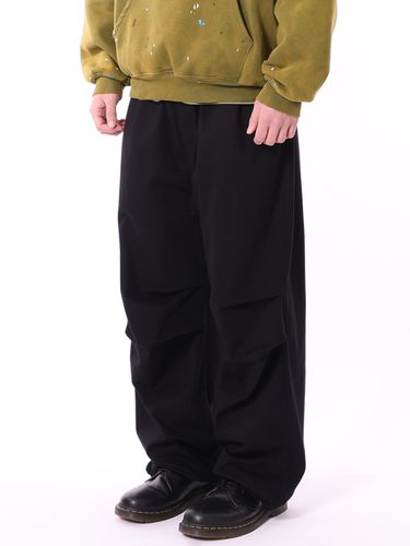 Cotton Wide Parachute Pants_Black - THAT`S IT - Modalova