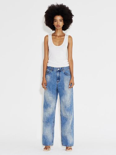 Washed Denim Pants W _ Blue - NUAKLE - Modalova