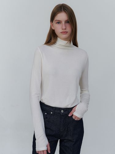 Warmer Wool Tencel Pola T-Shirt - URAGO - Modalova