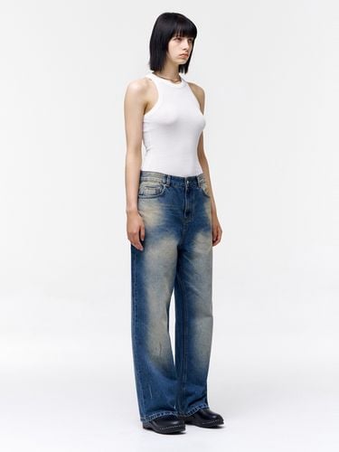 Wide Fit Tin Vintage Washed Denim _ - NUAKLE - Modalova