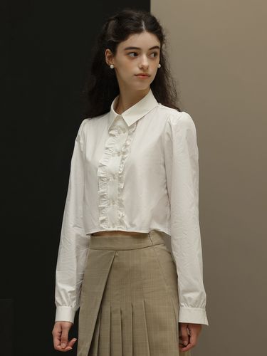 Palace Lapels Cropped Shirt - DUNDROP - Modalova