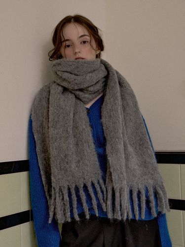 Mohair Chunky Scarf - RaJu - Modalova